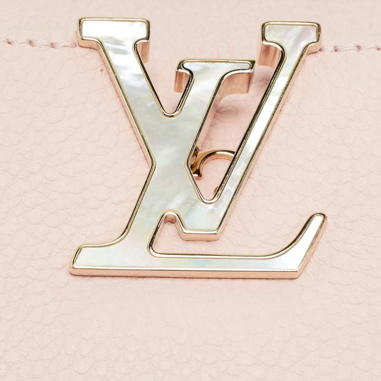 Pre Owned Louis Vuitton Capucines Mini Pink Taurillon Leather Top Handle Bag