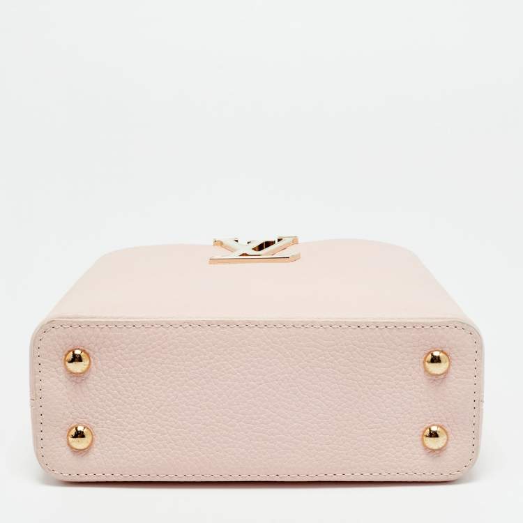Pre Owned Louis Vuitton Capucines Mini Pink Taurillon Leather Top Handle Bag