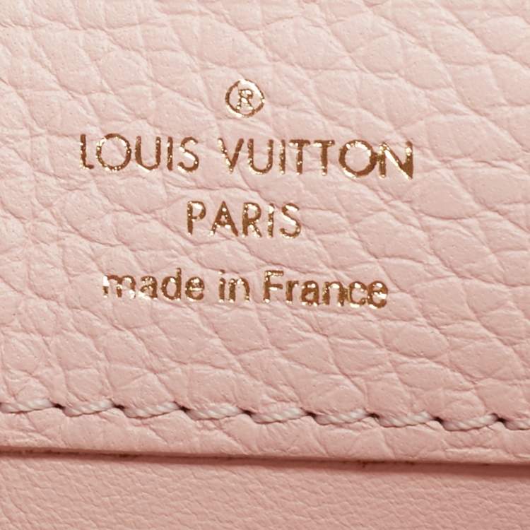 Pre Owned Louis Vuitton Capucines Mini Pink Taurillon Leather Top Handle Bag