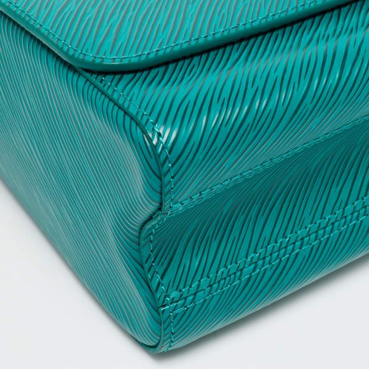 Pre Owned Louis Vuitton Twist MM Emerald Epi Leather Shoulder Bag