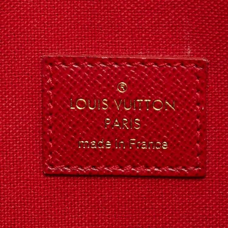 Pre Owned Louis Vuitton Pochette Felicie Damier Ebene Canvas Clutch