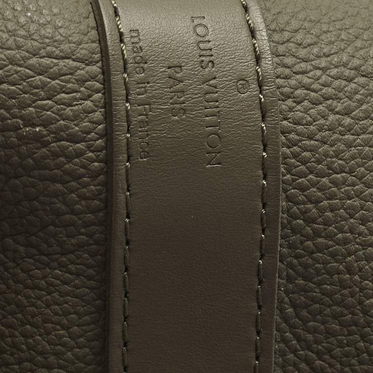 Pre Owned Louis Vuitton Keepall Bandoulière 50 Kaki Leather Bag