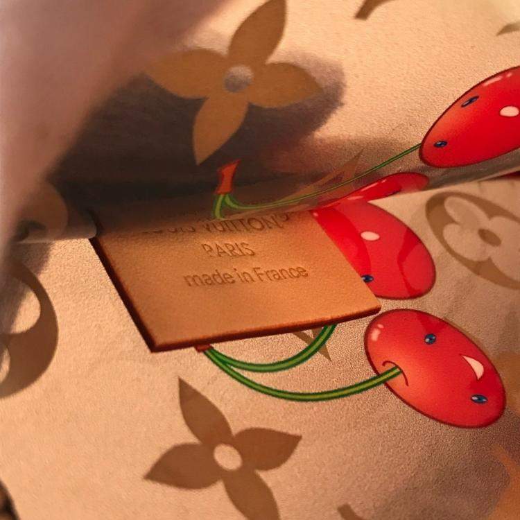 Pre Owned Louis Vuitton Monogram On The Go Gm By Takashi Murakami Brown Leather Shoulder Bag