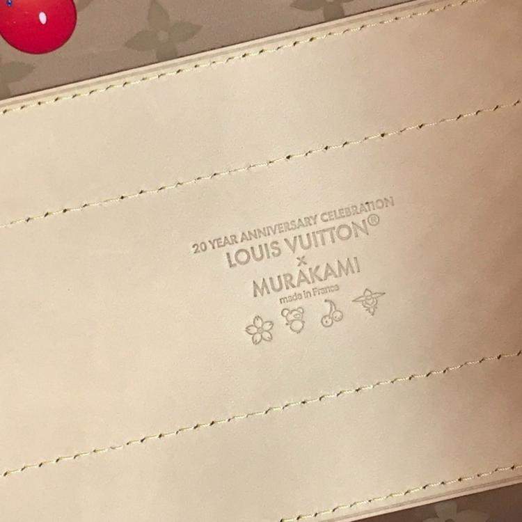 Pre Owned Louis Vuitton Monogram On The Go Gm By Takashi Murakami Brown Leather Shoulder Bag