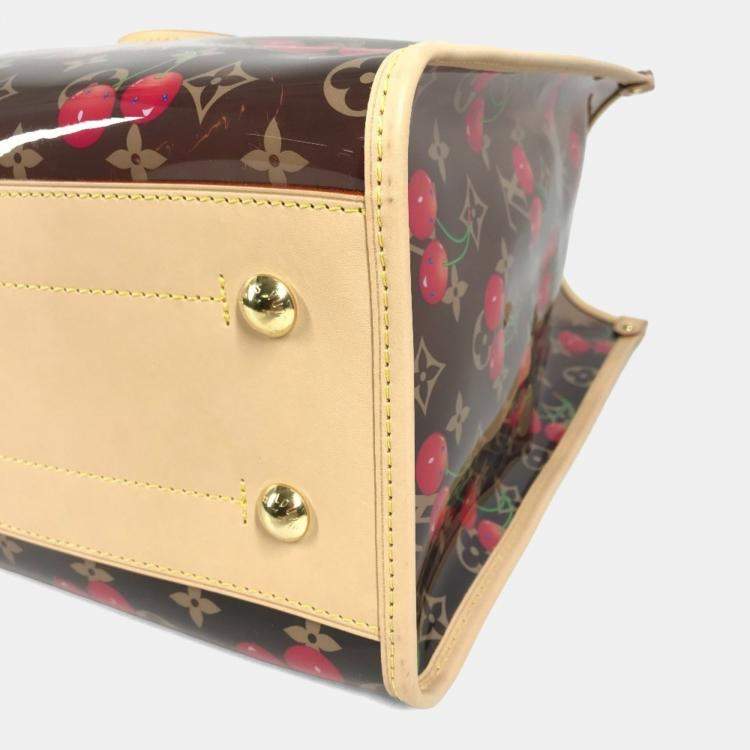 Pre Owned Louis Vuitton Monogram On The Go Gm By Takashi Murakami Brown Leather Shoulder Bag