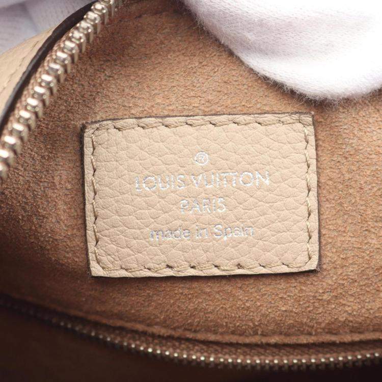 Pre Owned Louis Vuitton Louis Vuitton Beauvre Hobo Handbag Leather Mahina Beige
