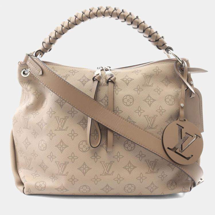 Pre Owned Louis Vuitton Louis Vuitton Beauvre Hobo Handbag Leather Mahina Beige