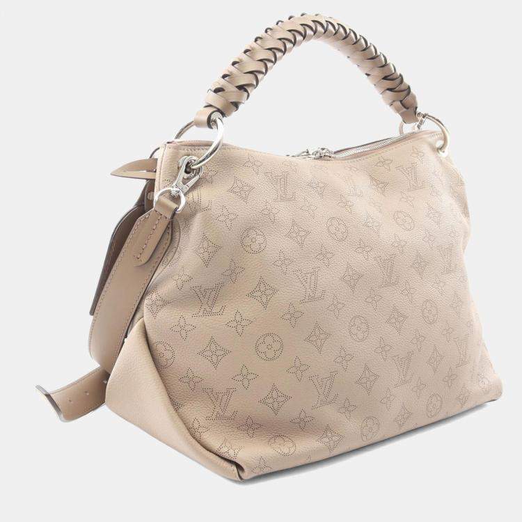 Pre Owned Louis Vuitton Louis Vuitton Beauvre Hobo Handbag Leather Mahina Beige