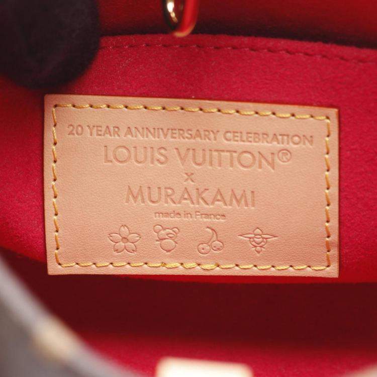 Pre Owned Louis Vuitton Louis Vuitton X Takashi Murakami On The Go Bb Handbag Coated Canvas And Leather Monogram Brown