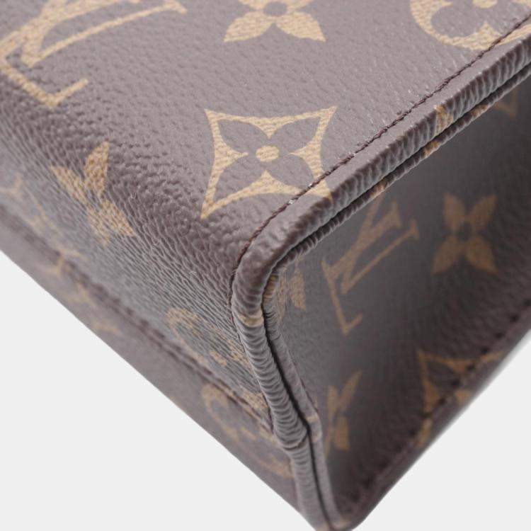 Pre Owned Louis Vuitton Louis Vuitton X Takashi Murakami On The Go Bb Handbag Coated Canvas And Leather Monogram Brown