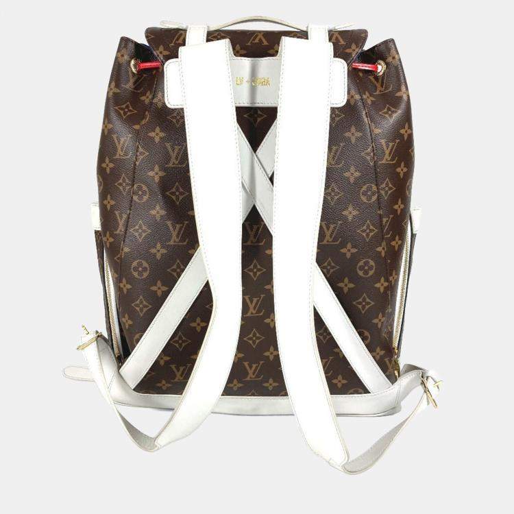 Pre Owned Louis Vuitton Monogram Christopher Soft Trunk Backpack Canvas And Leather Brown