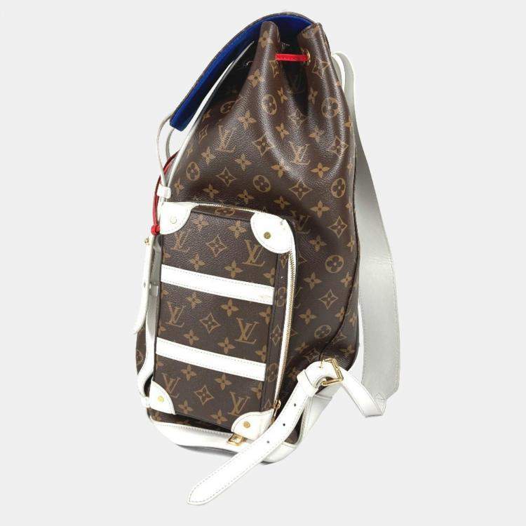 Pre Owned Louis Vuitton Monogram Christopher Soft Trunk Backpack Canvas And Leather Brown
