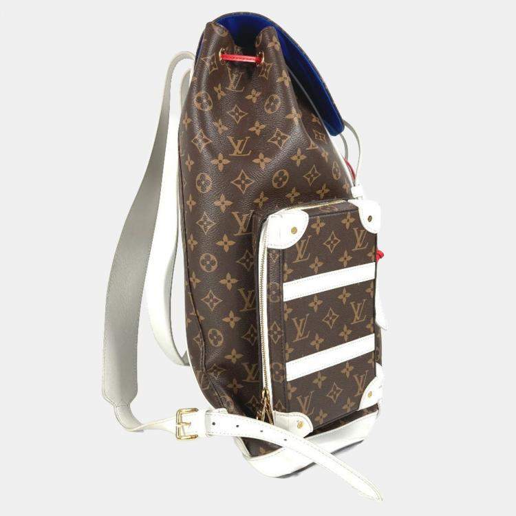 Pre Owned Louis Vuitton Monogram Christopher Soft Trunk Backpack Canvas And Leather Brown