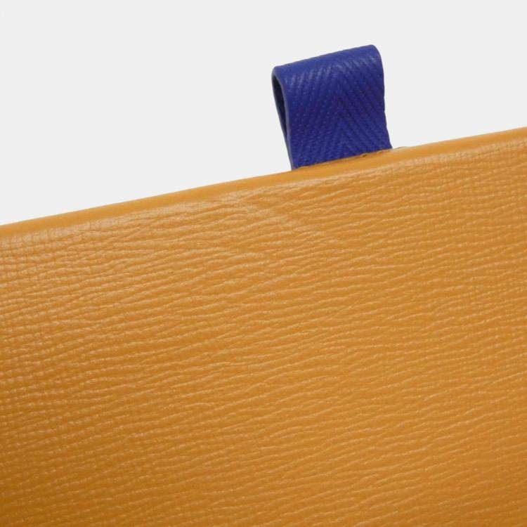 مملوكة مسبقًا Louis Vuitton Blue/Yellow Calf  Shopper Clutch Handbag