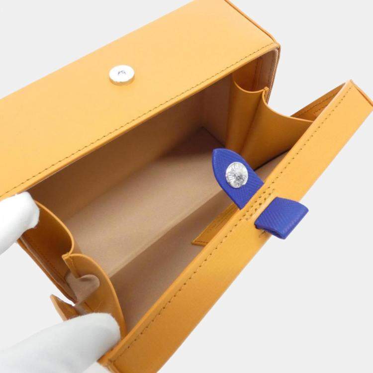 مملوكة مسبقًا Louis Vuitton Blue/Yellow Calf  Shopper Clutch Handbag