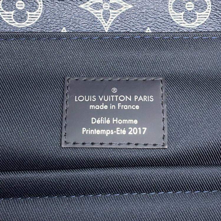 Pre Owned Louis Vuitton Monogram Savannah Steamer Backpack Navy