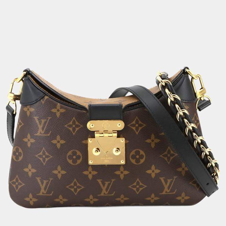 Pre Owned Louis Vuitton Monogram Reverse Lv Twinny Shoulder Bag Brown
