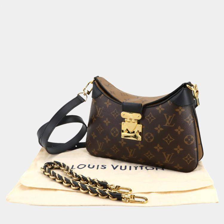 Pre Owned Louis Vuitton Monogram Reverse Lv Twinny Shoulder Bag Brown