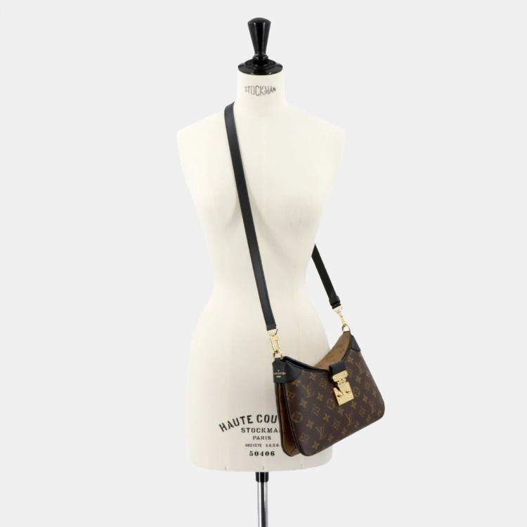 Pre Owned Louis Vuitton Monogram Reverse Lv Twinny Shoulder Bag Brown