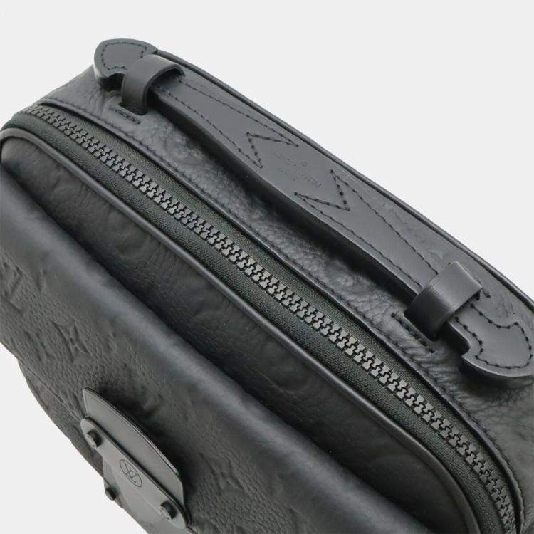 Pre Owned Louis Vuitton Taurillon Monogram S-Lock Shoulder Bag Second Clutch Bag