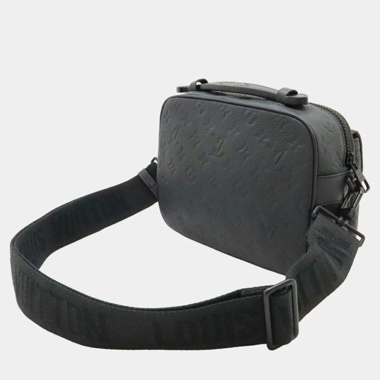 Pre Owned Louis Vuitton Taurillon Monogram S-Lock Shoulder Bag Second Clutch Bag