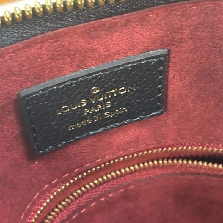 Pre Owned Louis Vuitton Monogram Empreinte Speedy Bandouliere 25 Handbag/Mini Boston Bag/Boston Bag In Leather Black