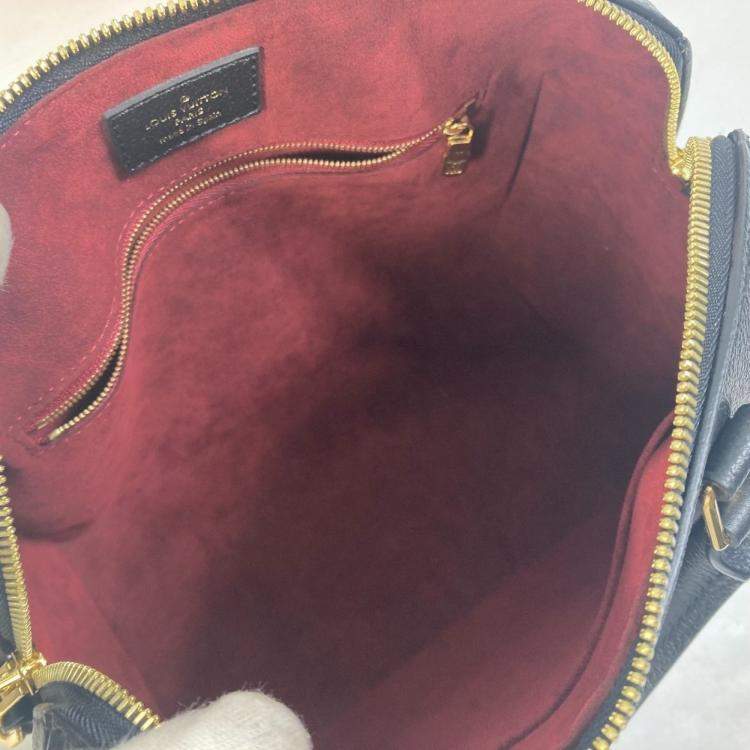 Pre Owned Louis Vuitton Monogram Empreinte Speedy Bandouliere 25 Handbag/Mini Boston Bag/Boston Bag In Leather Black