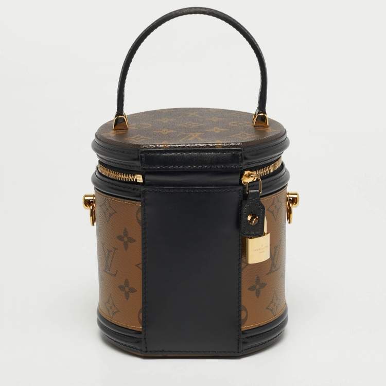 Pre Owned Louis Vuitton Cannes Black Monogram Reverse Canvas Bag