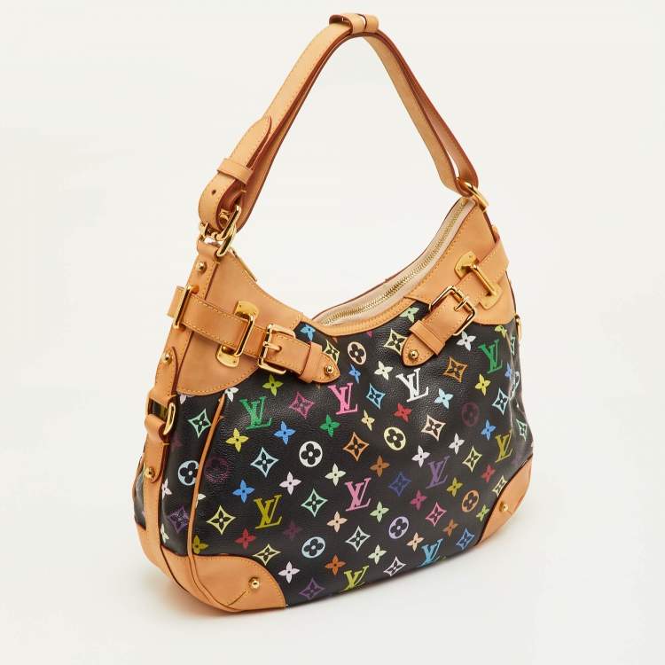 Pre Owned Louis Vuitton Greta Black Monogram Multicolore Canvas Bag