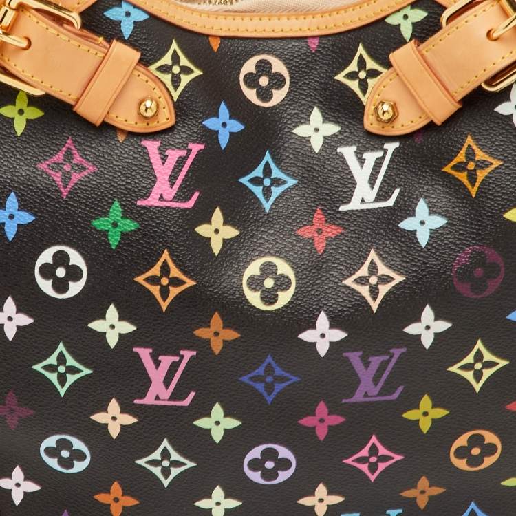 Pre Owned Louis Vuitton Greta Black Monogram Multicolore Canvas Bag