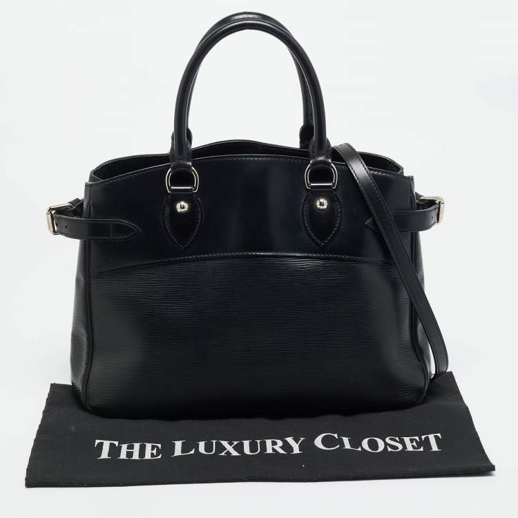 Pre Owned Louis Vuitton Passy PM Black Epi Leather Bag