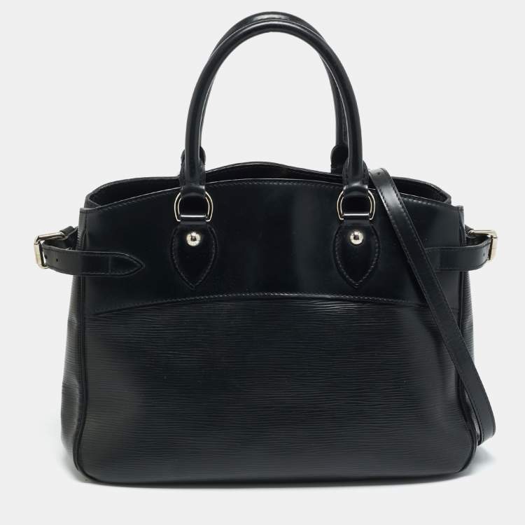 Pre Owned Louis Vuitton Passy PM Black Epi Leather Bag