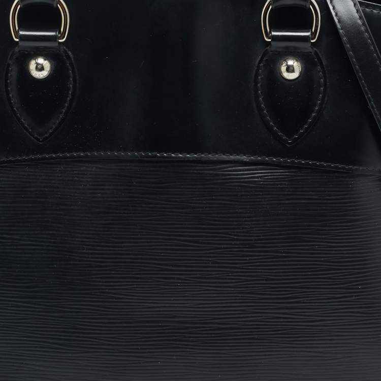 Pre Owned Louis Vuitton Passy PM Black Epi Leather Bag