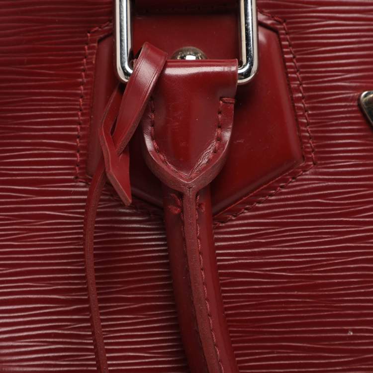 Pre Owned Louis Vuitton Montaigne GM Rubis Epi Leather Bowling Bag