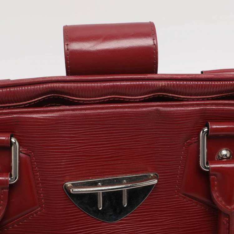 Pre Owned Louis Vuitton Montaigne GM Rubis Epi Leather Bowling Bag