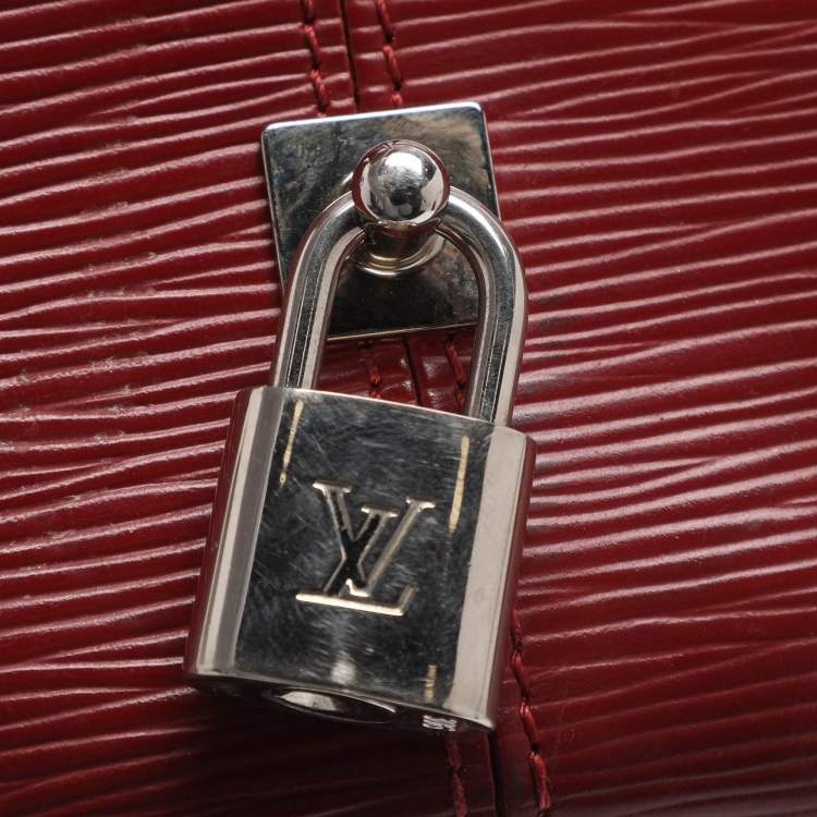 Pre Owned Louis Vuitton Montaigne GM Rubis Epi Leather Bowling Bag