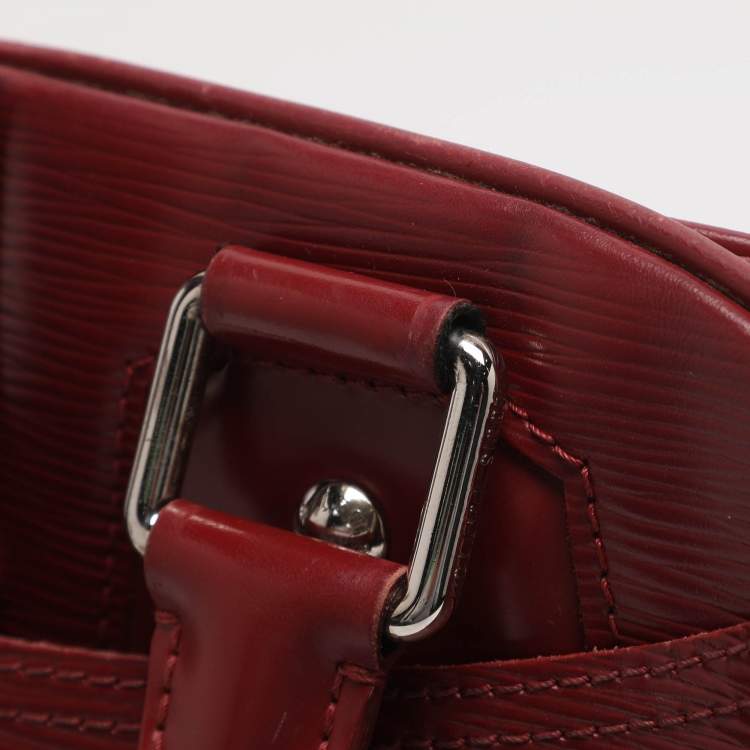 Pre Owned Louis Vuitton Montaigne GM Rubis Epi Leather Bowling Bag