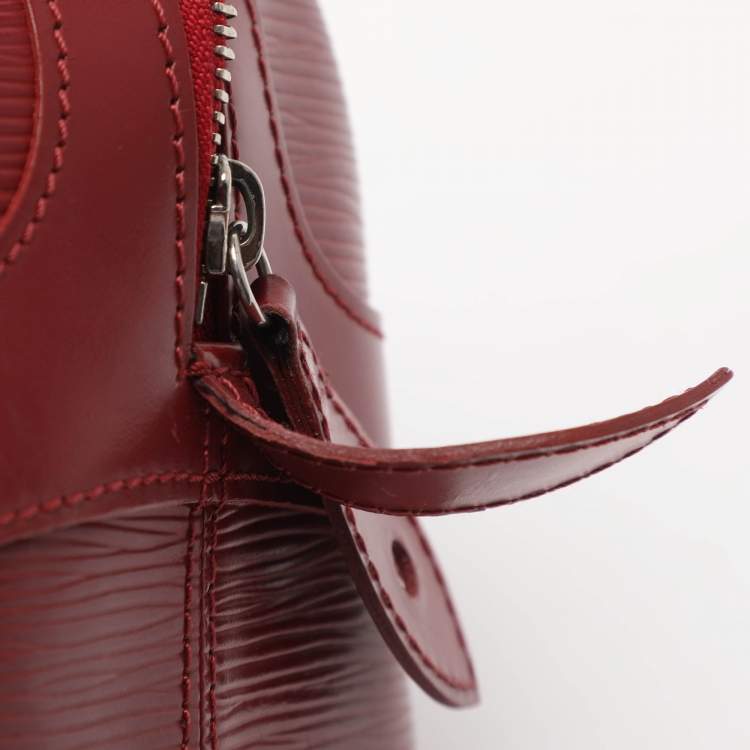 Pre Owned Louis Vuitton Montaigne GM Rubis Epi Leather Bowling Bag