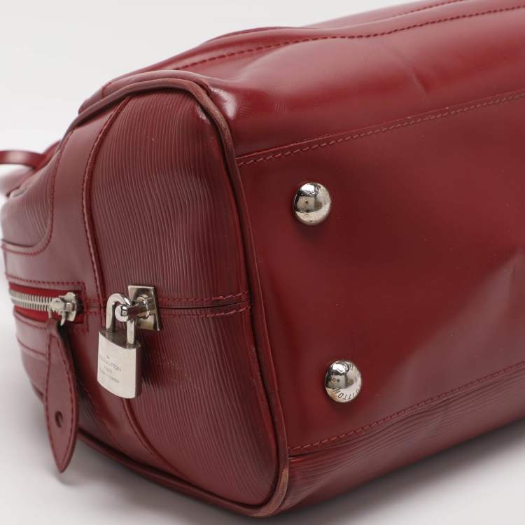 Pre Owned Louis Vuitton Montaigne GM Rubis Epi Leather Bowling Bag
