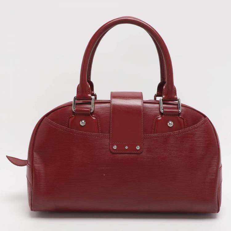 Pre Owned Louis Vuitton Montaigne GM Rubis Epi Leather Bowling Bag