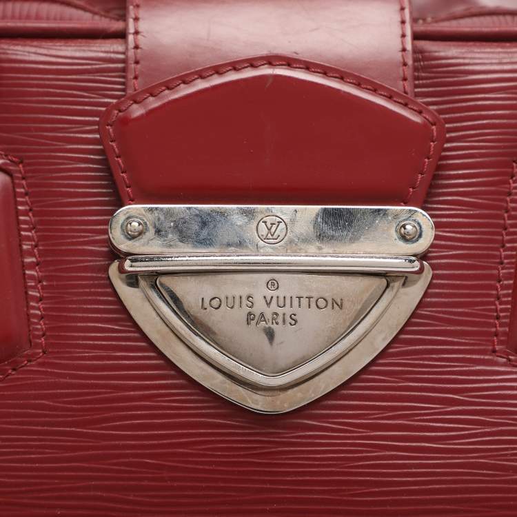 Pre Owned Louis Vuitton Montaigne GM Rubis Epi Leather Bowling Bag