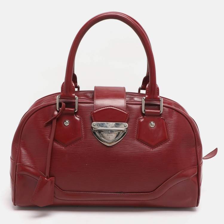 Pre Owned Louis Vuitton Montaigne GM Rubis Epi Leather Bowling Bag