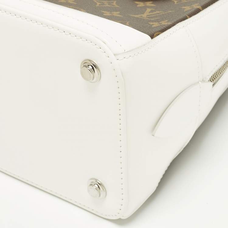 Pre Owned Louis Vuitton Dora PM White Monogram Canvas Bag