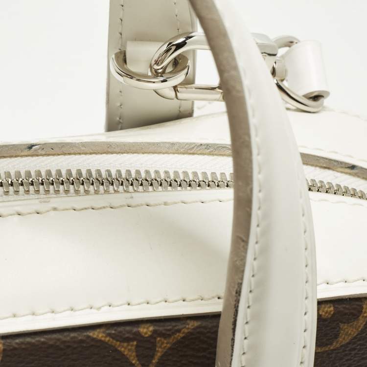 Pre Owned Louis Vuitton Dora PM White Monogram Canvas Bag