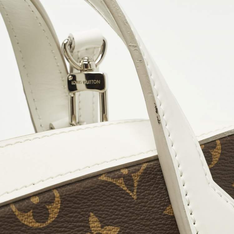 Pre Owned Louis Vuitton Dora PM White Monogram Canvas Bag