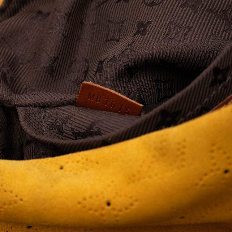 Pre Owned Louis Vuitton Yellow Monogram Suede Onatah GM