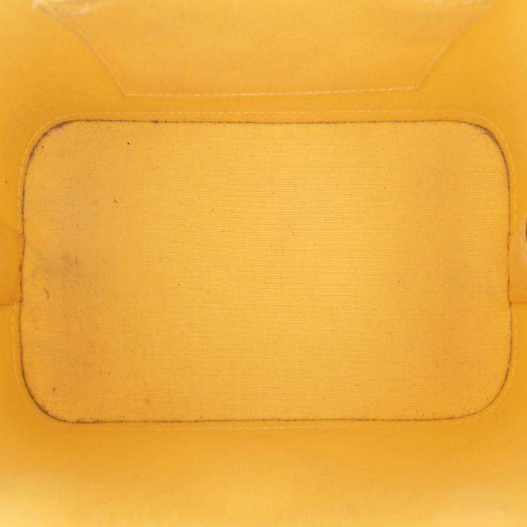 Pre Owned Louis Vuitton Yellow Monogram Vernis Alma BB