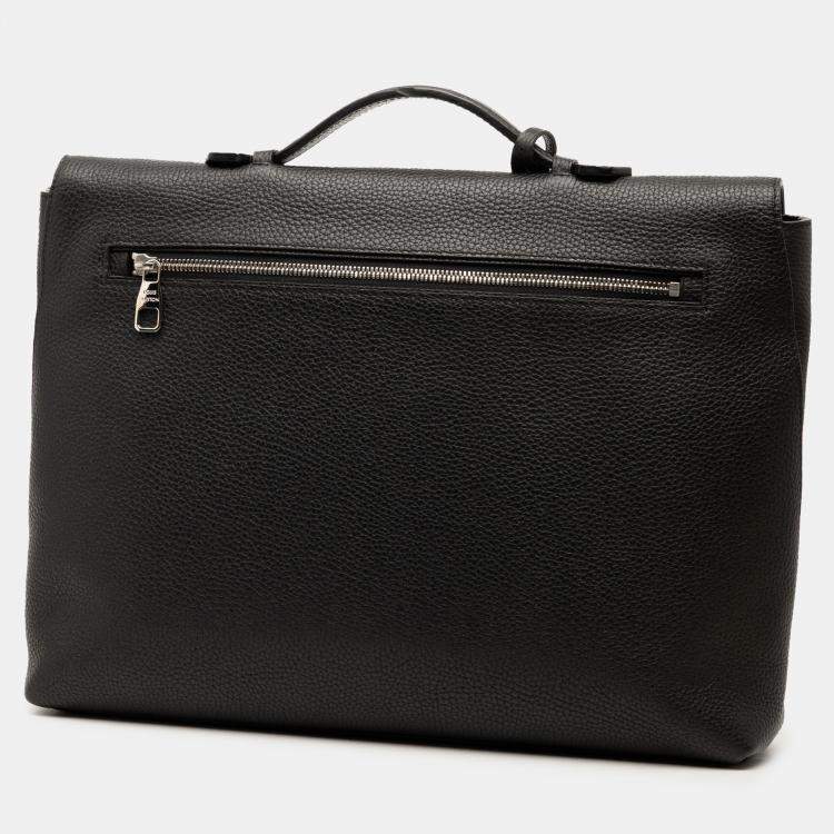 مملوكة مسبقًا Louis Vuitton Black Taurillon Serviette Dorian Briefcase