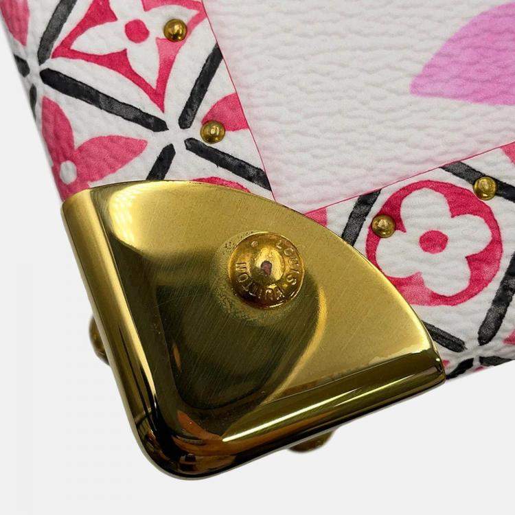 مملوكة مسبقًا Louis Vuitton Coffret Tresor24 White/Pink Monogram Visor Pool