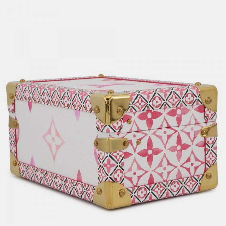 مملوكة مسبقًا Louis Vuitton Coffret Tresor24 White/Pink Monogram Visor Pool